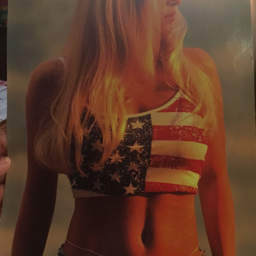 FREEDOM Flag Camisole with silver sparkles USA 🇺🇸 4th of July PERFECT!!! - Picture 2 of 5